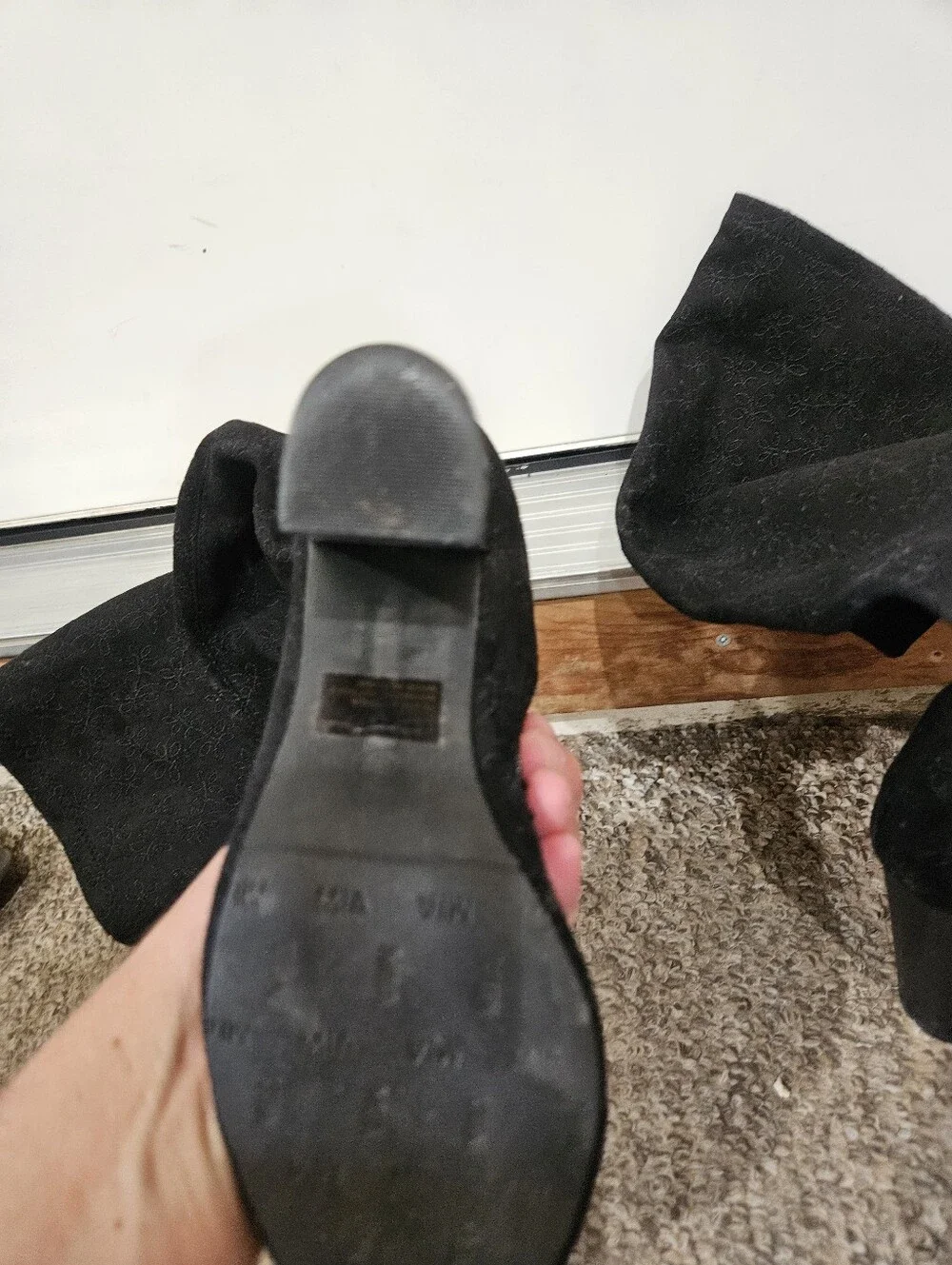 Mia Black Women's Over-the-Knee Suede Boots Size 8